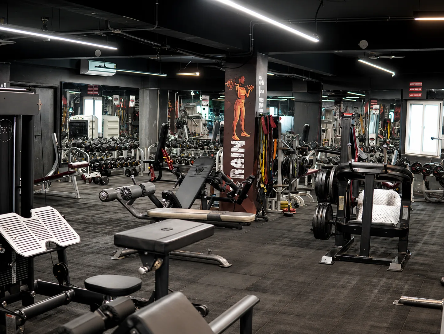 Inside the Fitness9 gym floor in Hyderabad
